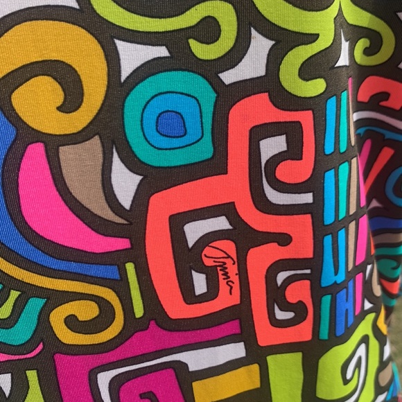 Trina Turk Caftan Swim CoverUp Multicolored Size Small - Picture 3 of 9